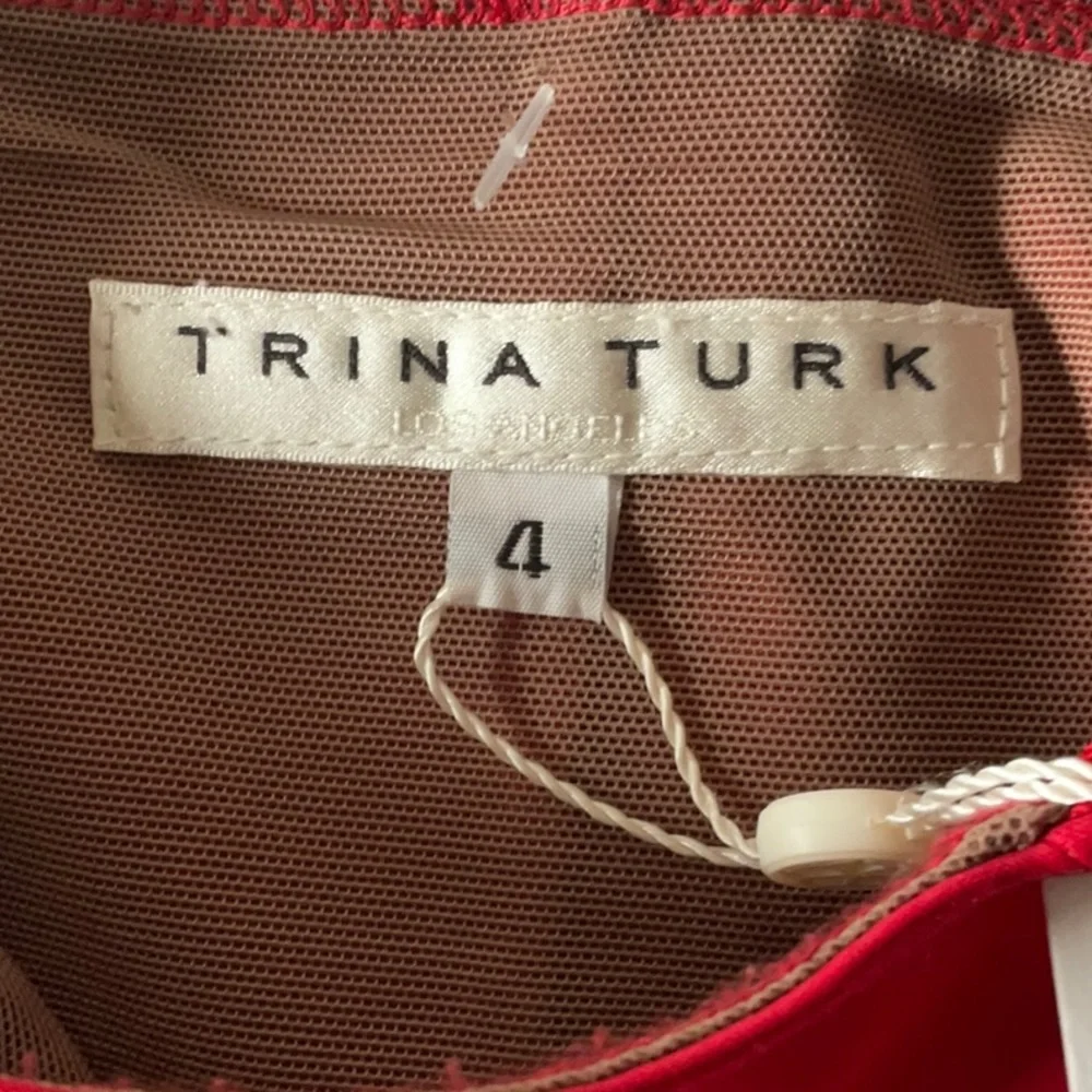 Trina Turk Red Dress, Size 4 - Picture 6 of 11